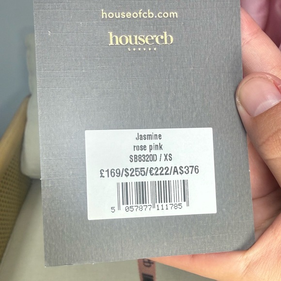 NWT House Of CB Jasmine Rose Pink Draped Strapless Corset Dress Size XS - Picture 7 of 8